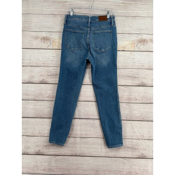 Madewell 10" High Rise Skinny Crop Jeans Womens 29 Blue Medium Wash Denim - Picture 2 of 12